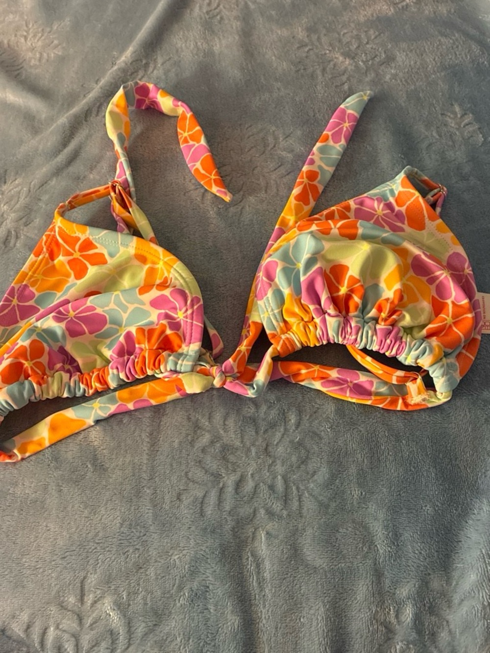 Floral Tie-Back Swim Top - Multicolor